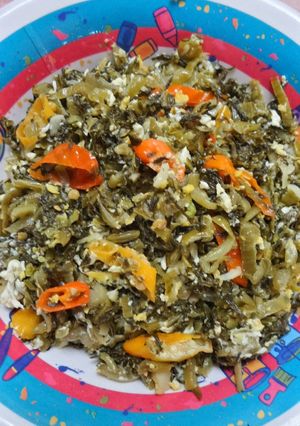 Foto resep Sawi asin pedas