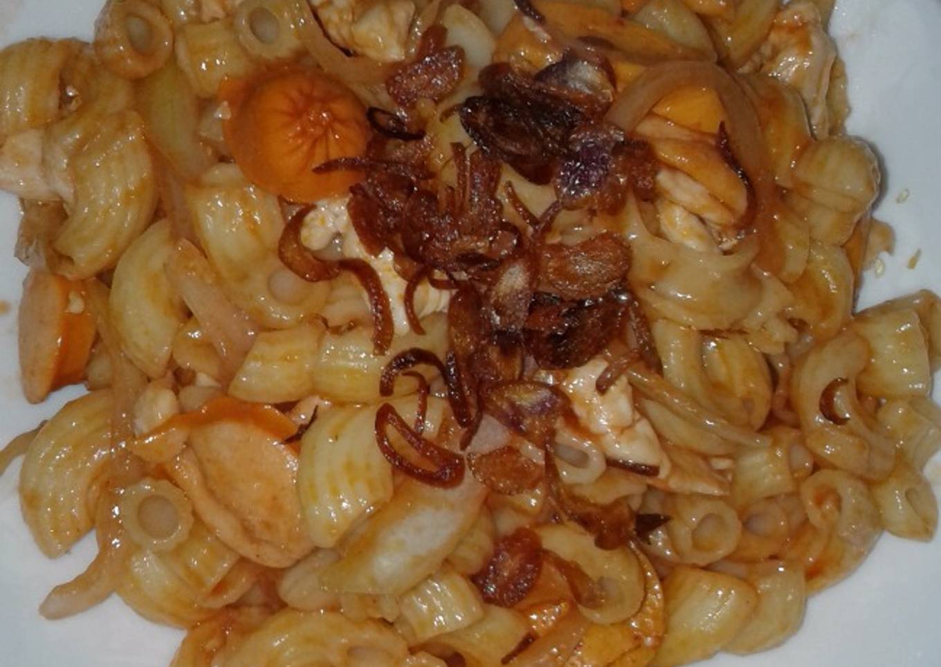 Macaroni ayam cincang