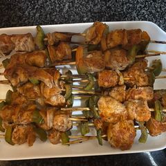 A picture of Chicken shashlik sticks.