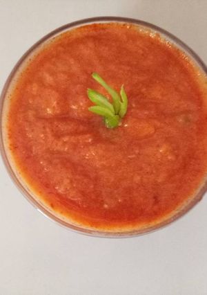 A picture of Tomato, onion & garlic chutney.