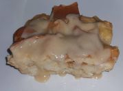 A picture of bread pudding sauce