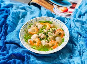 Hình của món Canh Dưa Hấu Non Nấu Giò Sống Tôm Khô.