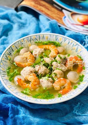 Hình của món Canh Dưa Hấu Non Nấu Giò Sống Tôm Khô.