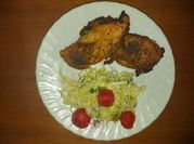 A picture of chicken fillet with mustard