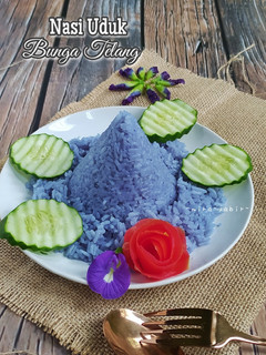 Foto resep Nasi Uduk Bunga Telang Harum Gurih