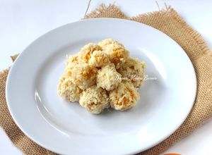 Foto resep 378. Klepon Labu/Ubi Oren dgn taburan Keju (MPASI Batita)