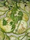 Zucchini en rodajas (carpaccio o ceviche de calabacín)