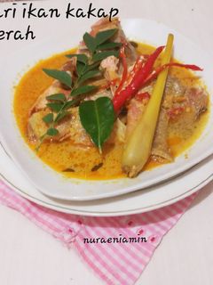 Foto resep Kari ikan kakap merah