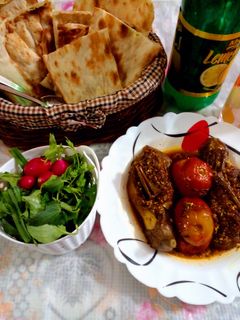 عکسی از دستور بادمجون گوده کنجدی