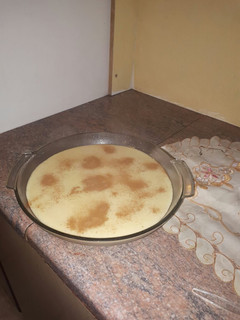 A picture of No bake milk tart.