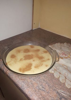 A picture of No bake milk tart.