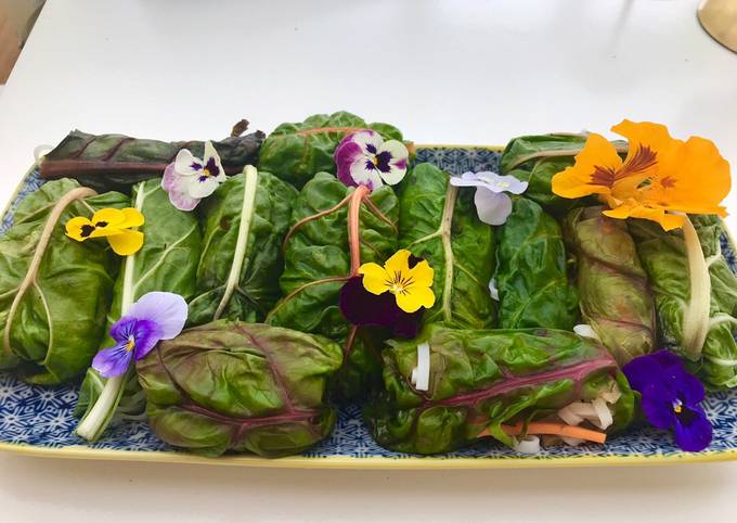 Rainbow chard rolls (V) recipe main photo