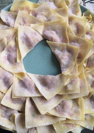 A picture of Beef and shrimps wanton dumplings.