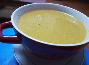 Una foto de Sopa Crema de Zapallo Italiano/ Método Grez