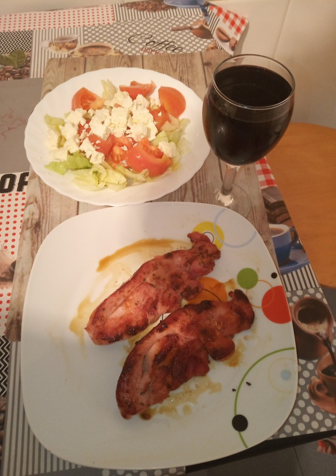 Una foto de Chuletas de pavo a la miel fácil
