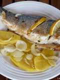 Lubina al horno con patatas