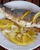 Lubina al horno con patatas