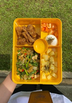 Foto resep (Eat Clean Menu) Jamur Crispy + Tumis Kacang Panjang + Telur Rebus