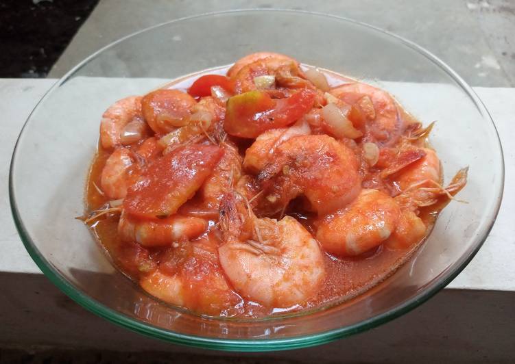 Udang asam manis (tp tdk pakai saus😃)