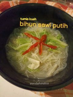 Foto resep Tumis Kuah Bihun Sawi Putih
