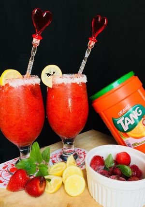 A picture of Strawberry 🍓 Coconut 🥥 Drink.