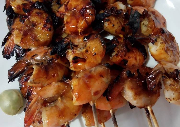 Sate udang bakar very simple