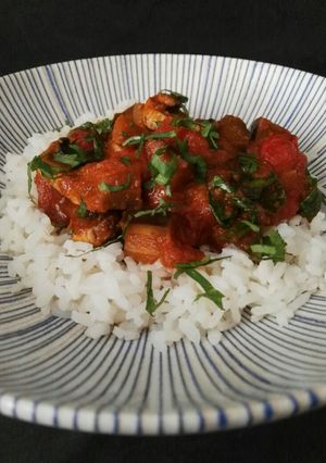 Una foto de Berenjenas al curry