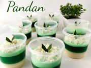 Gambar puding busa pandan