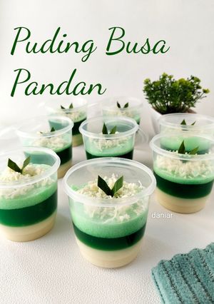 Foto resep Puding Busa Pandan