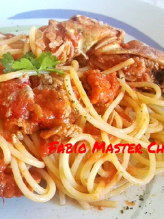 Foto di Spaghetti con Granchio e Pomodorini Freschi