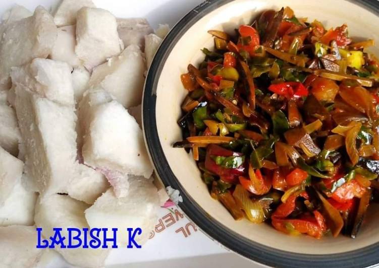 Simple Way to Make Speedy Boiled yam and ugba and ugu sauce Cooking Basics for Newbies