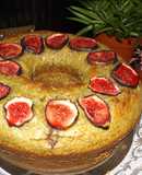 Rosca bizcochada de té Matcha e higos