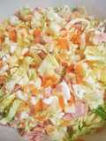 Ensalada de col, manzana y pera