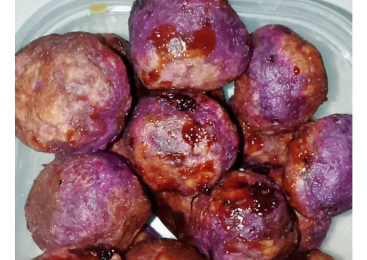 Resep Bola Bola Ubi Ungu Moncrott Yang Enak