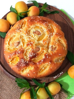 عکسی از دستور کیک زردآلو