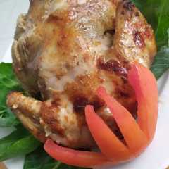 A picture of Ayam Panggang utuh masak di Air Fryer.