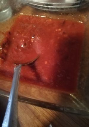 Una foto de Salsa roja