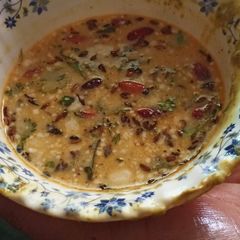 A picture of Peanut raita.