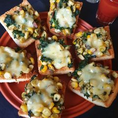 A picture of Spinach corn bites.