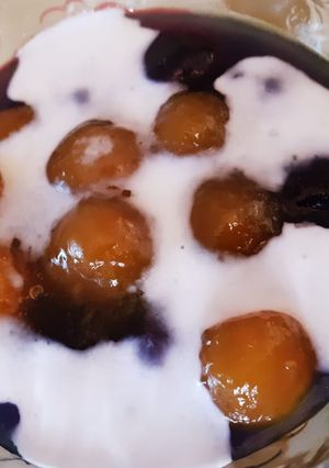 Foto resep 93. Jenang grendul Taro waluh (bubur ubi ungu dan labu kuning)