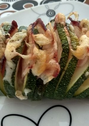 Una foto de Calabacín hasselback