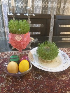 عکسی از دستور تخممرغ رنگی و سبزه عید