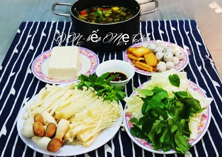 Step-by-Step Guide to Prepare Homemade Lẩu nấm lá giang (món chay)