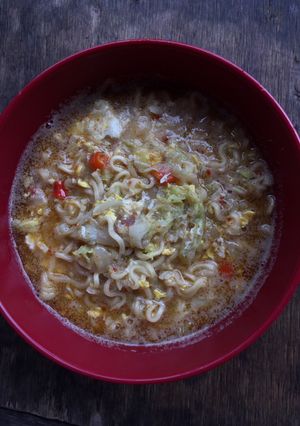 Foto resep Mie kuah pedas