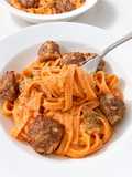 Rose Pasta With Beef Meatball