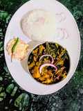 Fish head, Veggies Malabar Spinach Curry