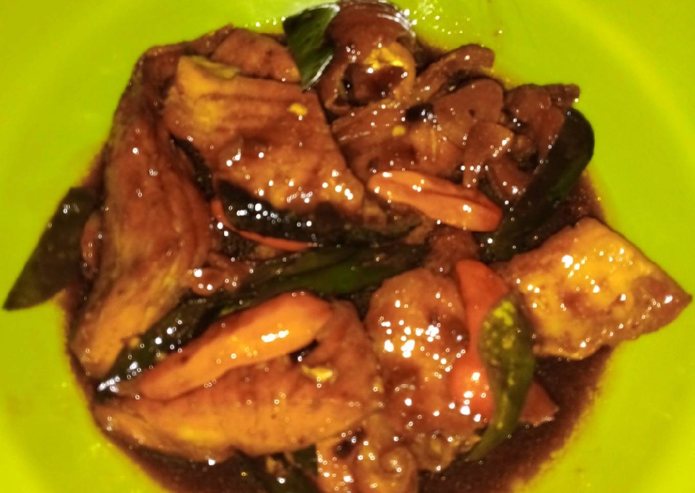 Salmon Kuah Kecap Pedas