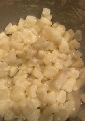 Una foto de Ensalada de papa con tips. Iguales de las del resto sin tacc