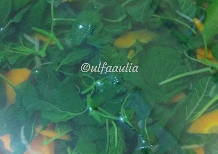 Proses mengolah Sayur Bening Bayam yang mudah