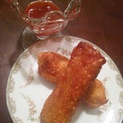 A picture of Momma's egg rolls.